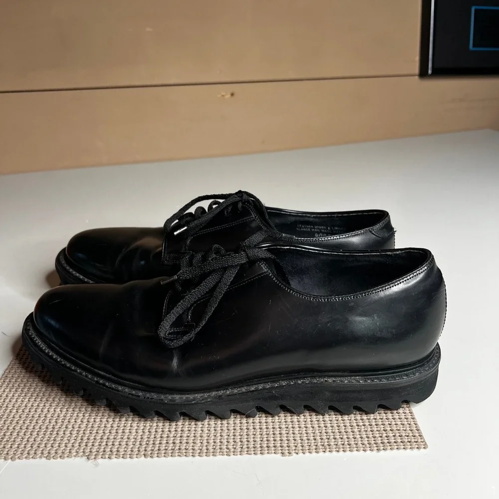 Stuart McGuire Leather Ripple Sole Derby Shoes Mens Oxfords 4095 Made in USA